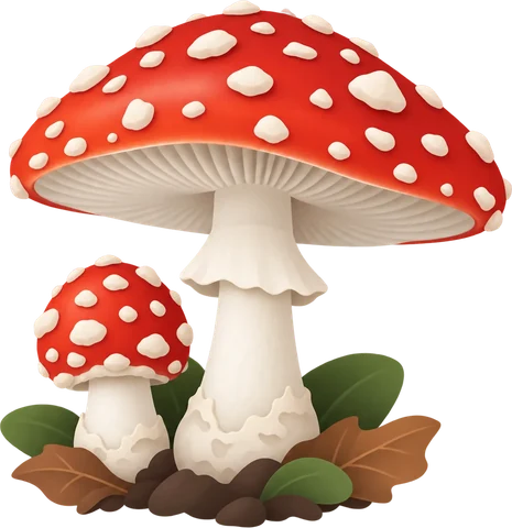 Dibuix del reig bord (Amanita muscaria)