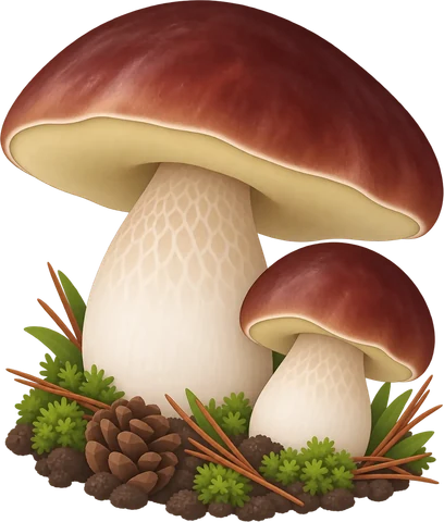 Dibuix del cep rogenc (Boletus pinophilus)