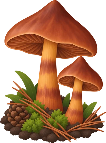 Dibuix del cortinari mortal (Cortinarius rubellus)