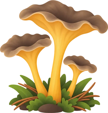Dibuix del camagroc (Craterellus lutescens)