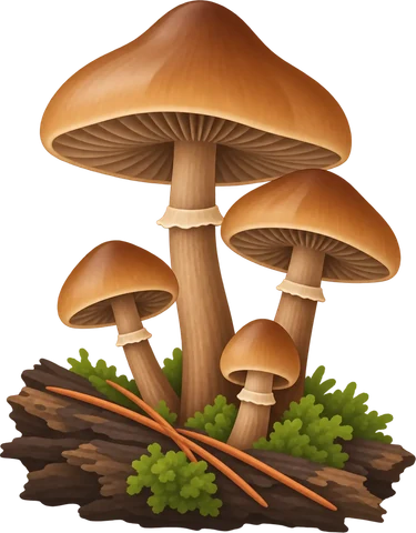 Dibuix de la galerina metzinosa (Galerina marginata)
