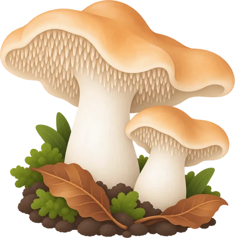 Dibuix de la llengua de bou (Hydnum repandum)