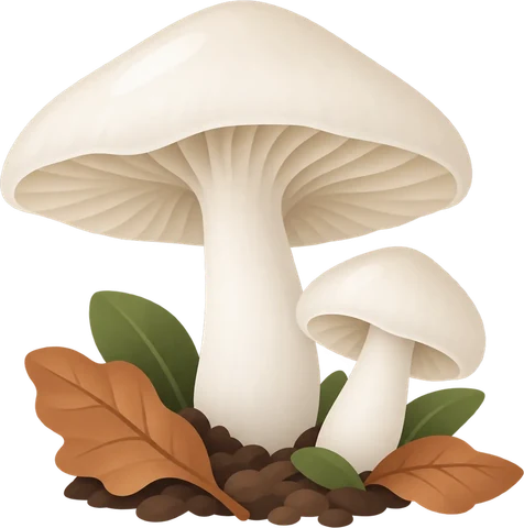 Dibuix de la llenega blanca (Hygrophorus eburneus)