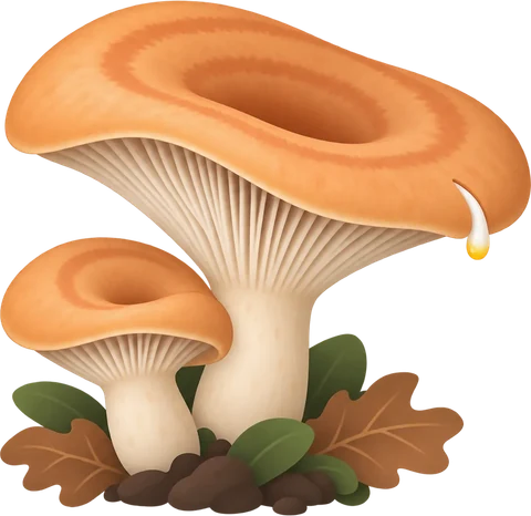 Dibuix del pinetell bord (Lactarius chrysorrheus)