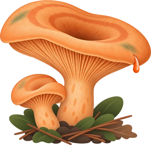 Dibuix del pinetell (Lactarius deliciosus)