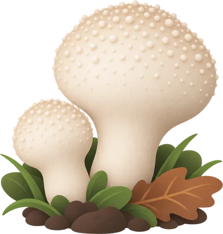 Dibuix del pet de llop perlat (Lycoperdon perlatum)