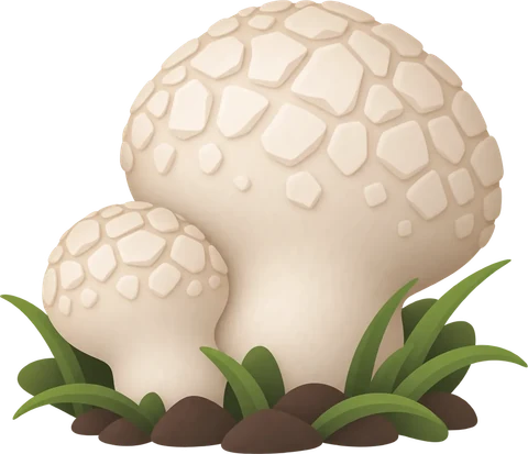 Dibuix del pet de llop gros (Lycoperdon utriforme)