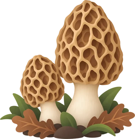 Dibuix de la múrgola (Morchella esculenta)