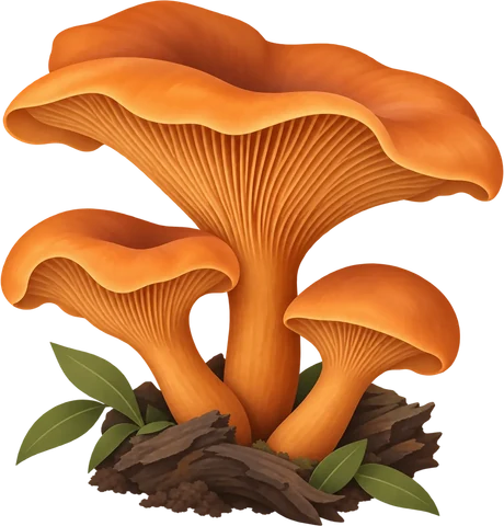 Dibuix del bolet d’olivera (Omphalotus olearius)