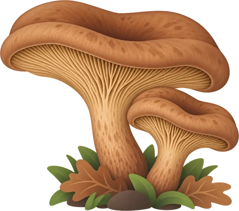 Dibuix del paxil·le tòxic (Paxillus involutus)