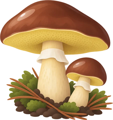 Dibuix del molleric de calceta (Suillus luteus)