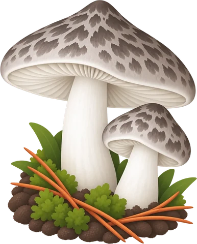 Dibuix del fredolic metzinós (Tricholoma pardinum)