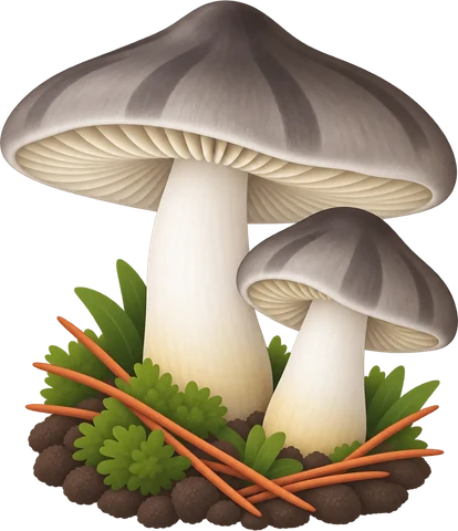 Dibuix del fredolic gros (Tricholoma portentosum)